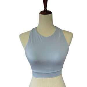 NWT Naked Wardrobe light blue cropped halter top size S and M
